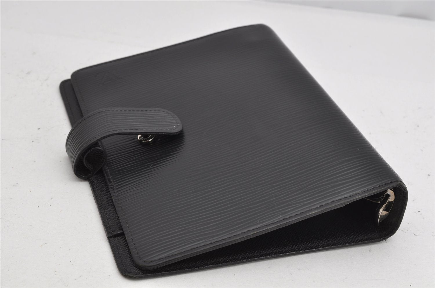 Authentic Louis Vuitton Epi Agenda MM Notebook Cover Black R20202 LV 1012K