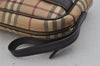 Authentic BURBERRY Nova Check Clutch Hand Bag Purse PVC Leather Beige 1013J