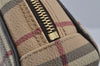 Authentic BURBERRY Nova Check Clutch Hand Bag Purse PVC Leather Beige 1013J