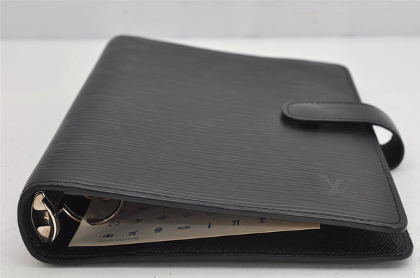 Authentic Louis Vuitton Epi Agenda MM Notebook Cover Black R20202 LV 1013K