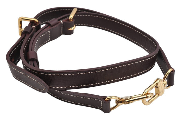 Authentic Louis Vuitton Leather Shoulder Strap Brown 37.6-42.1" LV 1014K