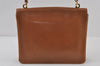 Authentic Vintage GUCCI Shoulder Hand Bag Purse Leather Brown 1015J