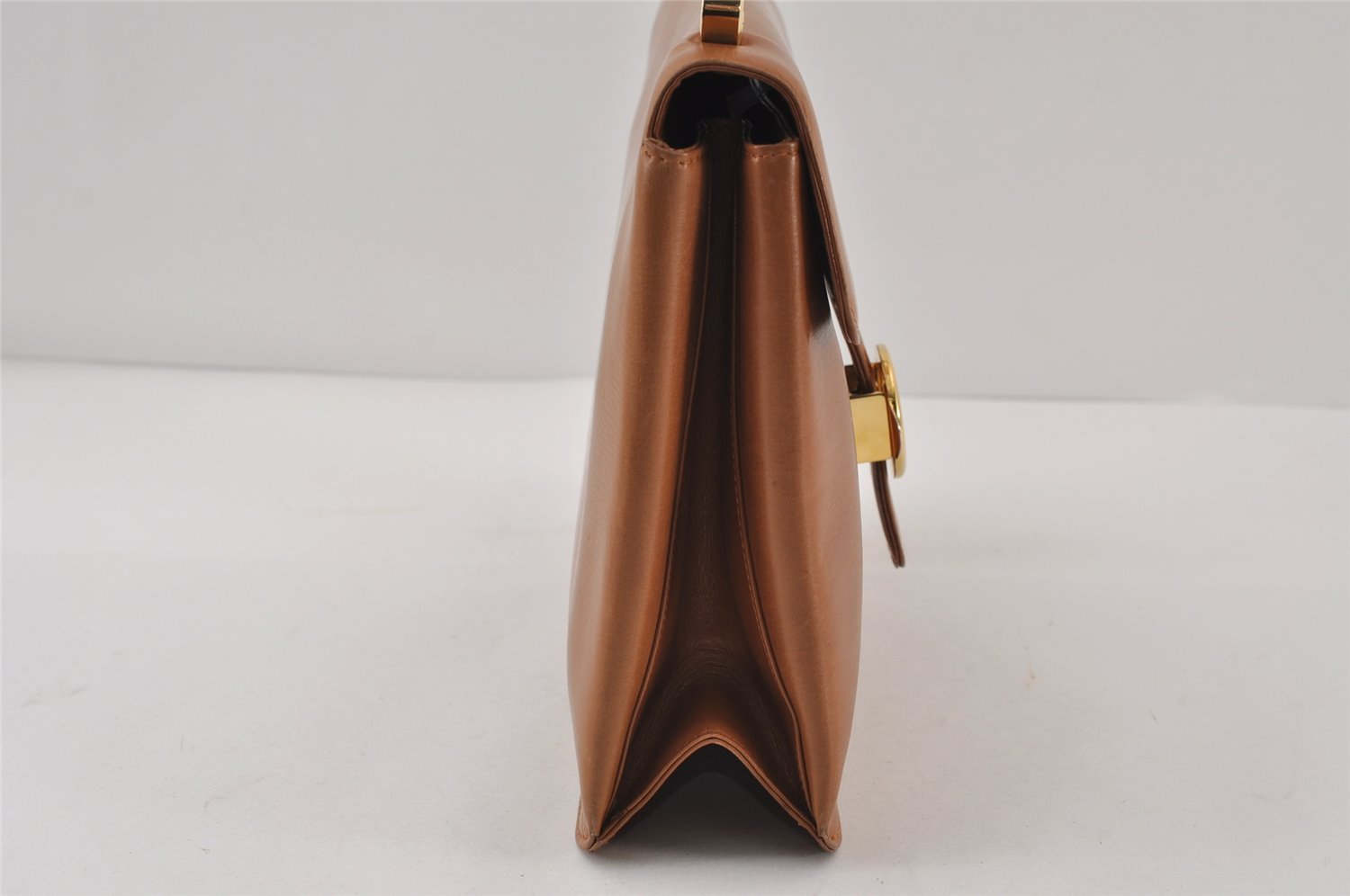 Authentic Vintage GUCCI Shoulder Hand Bag Purse Leather Brown 1015J