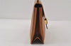 Authentic Vintage GUCCI Shoulder Hand Bag Purse Leather Brown 1015J
