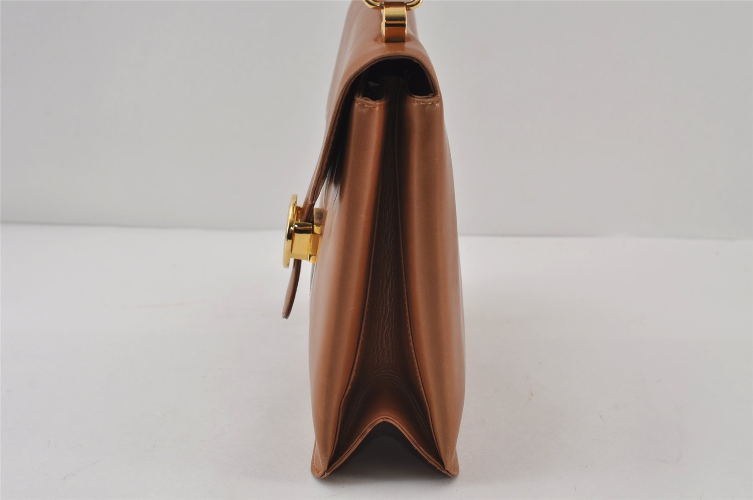 Authentic Vintage GUCCI Shoulder Hand Bag Purse Leather Brown 1015J