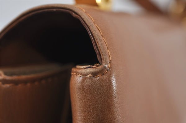 Authentic Vintage GUCCI Shoulder Hand Bag Purse Leather Brown 1015J