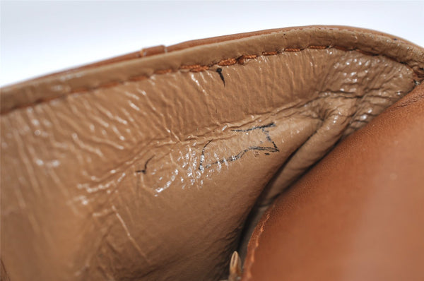 Authentic Vintage GUCCI Shoulder Hand Bag Purse Leather Brown 1015J