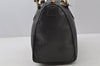 Authentic GUCCI Vintage Bamboo 2Way Shoulder Hand Bag Purse Leather Black 1016J