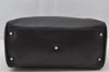Authentic GUCCI Vintage Bamboo 2Way Shoulder Hand Bag Purse Leather Black 1016J