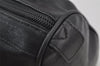 Authentic GUCCI Vintage Bamboo 2Way Shoulder Hand Bag Purse Leather Black 1016J
