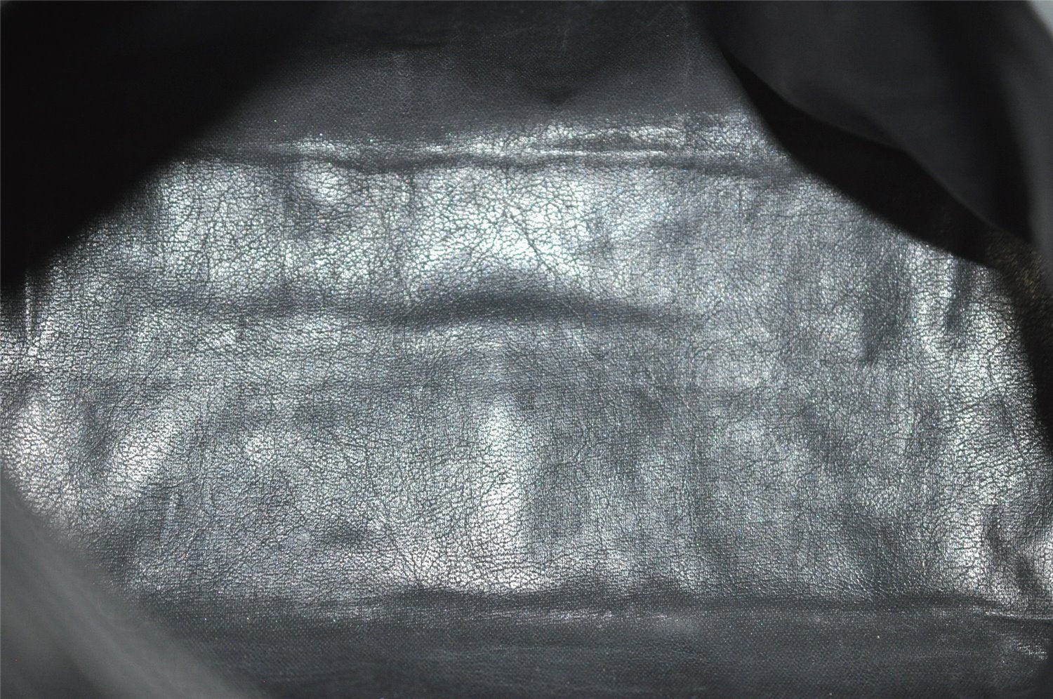 Authentic GUCCI Vintage Bamboo 2Way Shoulder Hand Bag Purse Leather Black 1016J