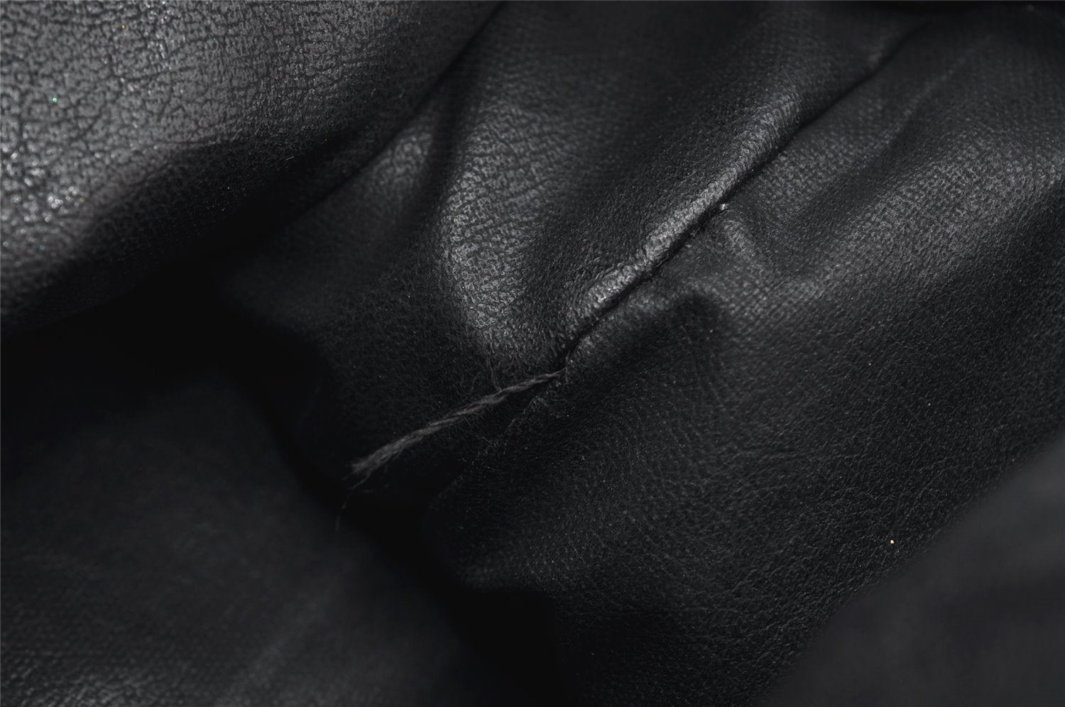 Authentic GUCCI Vintage Bamboo 2Way Shoulder Hand Bag Purse Leather Black 1016J