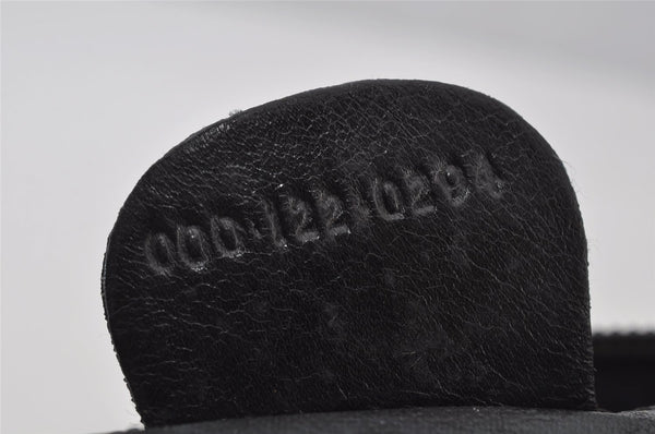 Authentic GUCCI Vintage Bamboo 2Way Shoulder Hand Bag Purse Leather Black 1016J