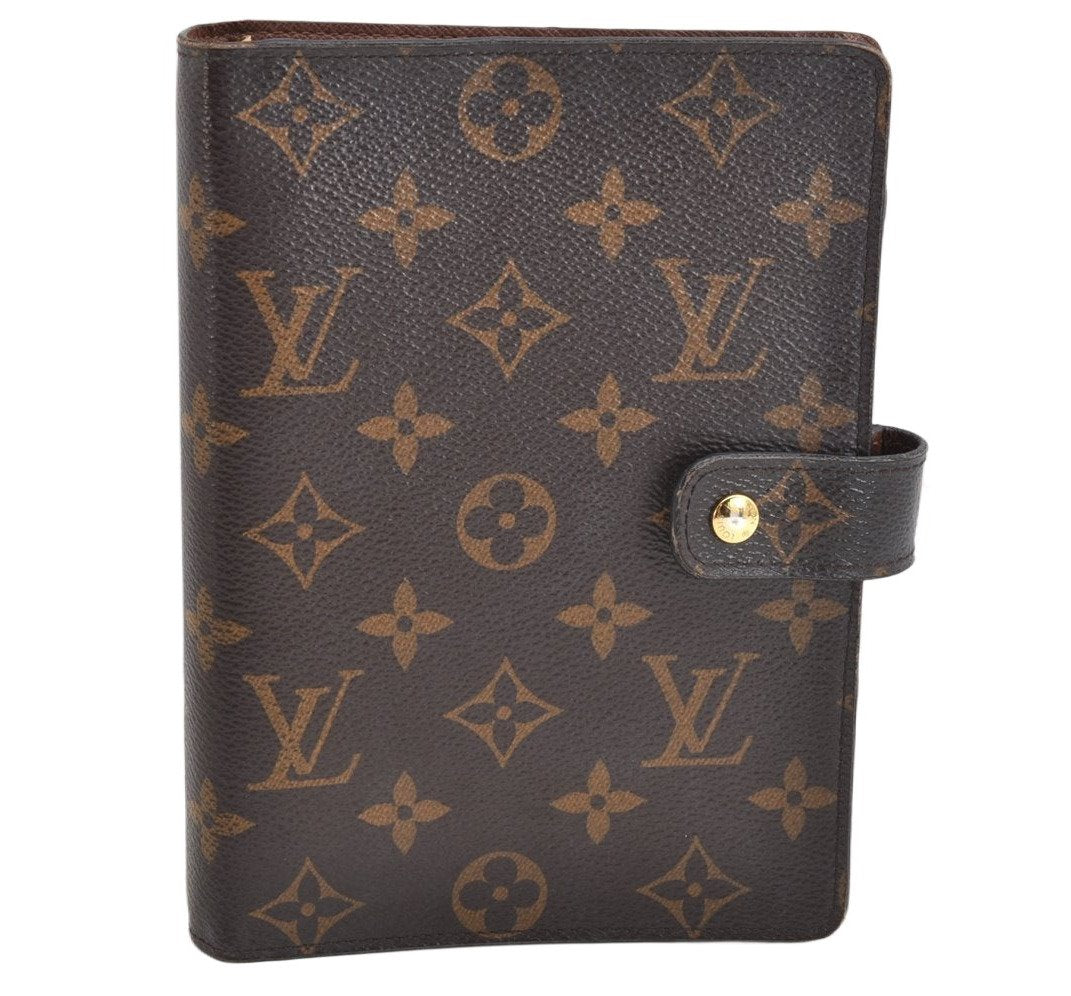 Authentic Louis Vuitton Monogram Agenda MM Notebook Cover R20004 LV 1016K