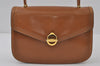 Authentic GUCCI Vintage Hand Bag Purse Leather Brown 1017J