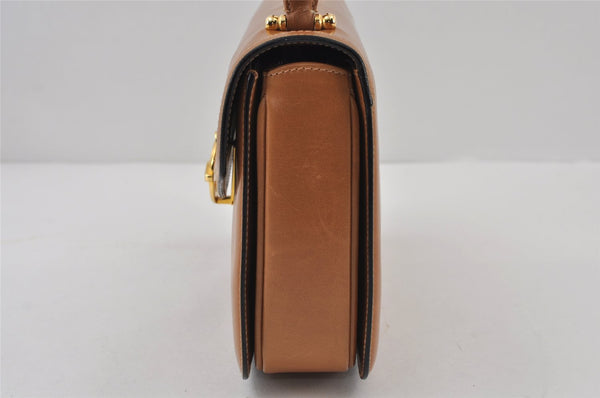 Authentic GUCCI Vintage Hand Bag Purse Leather Brown 1017J