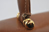 Authentic GUCCI Vintage Hand Bag Purse Leather Brown 1017J