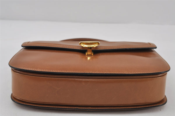 Authentic GUCCI Vintage Hand Bag Purse Leather Brown 1017J