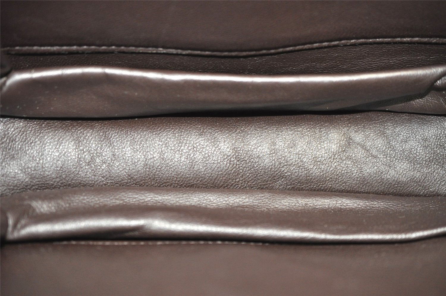 Authentic GUCCI Vintage Hand Bag Purse Leather Brown 1017J