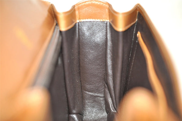 Authentic GUCCI Vintage Hand Bag Purse Leather Brown 1017J