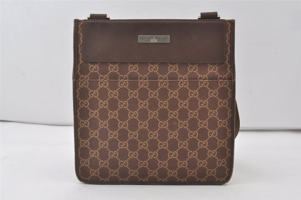 Authentic GUCCI Shoulder Cross Body Bag GG Canvas Leather 0190348 Brown 1018J