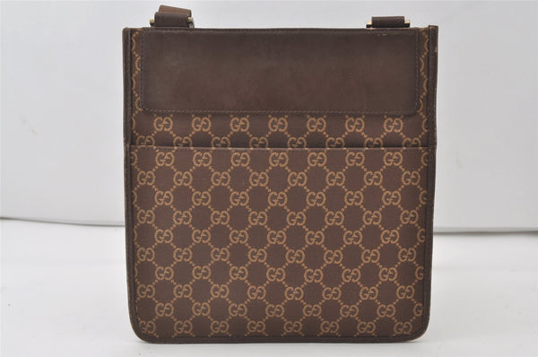 Authentic GUCCI Shoulder Cross Body Bag GG Canvas Leather 0190348 Brown 1018J