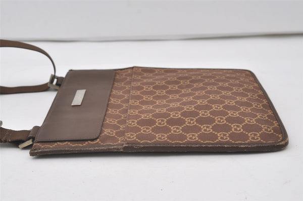 Authentic GUCCI Shoulder Cross Body Bag GG Canvas Leather 0190348 Brown 1018J