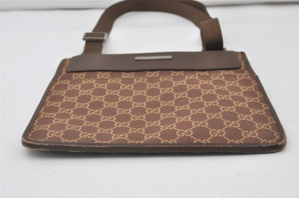 Authentic GUCCI Shoulder Cross Body Bag GG Canvas Leather 0190348 Brown 1018J