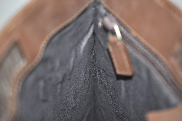 Authentic GUCCI Shoulder Cross Body Bag GG Canvas Leather 0190348 Brown 1018J