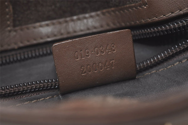 Authentic GUCCI Shoulder Cross Body Bag GG Canvas Leather 0190348 Brown 1018J