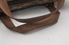 Authentic GUCCI Web Sherry Line 2Way Hand Bag GG PVC Leather Brown Junk 1020K