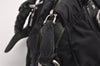 Authentic PRADA Tessuto Gaufre Nylon Leather 2Way Shoulder Hand Bag Black 1021J