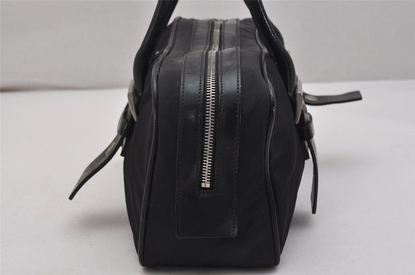 Authentic PRADA Vintage Nylon Leather Shoulder Hand Bag Black 1021K