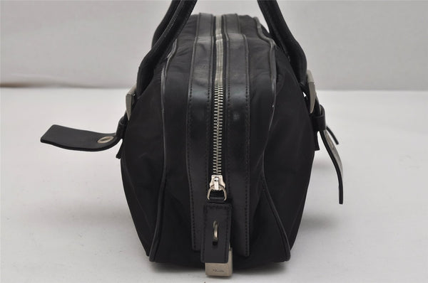 Authentic PRADA Vintage Nylon Leather Shoulder Hand Bag Black 1021K
