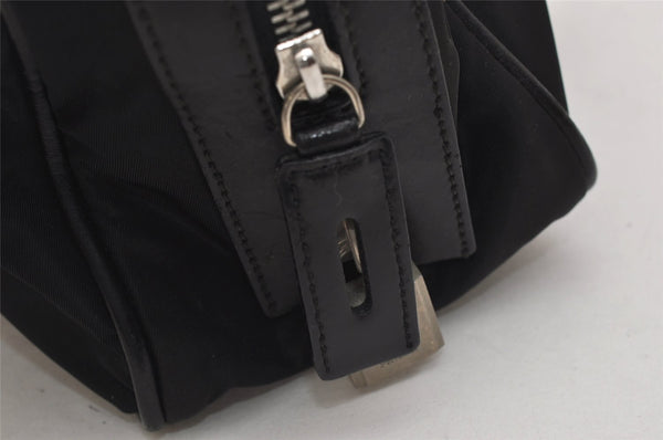 Authentic PRADA Vintage Nylon Leather Shoulder Hand Bag Black 1021K