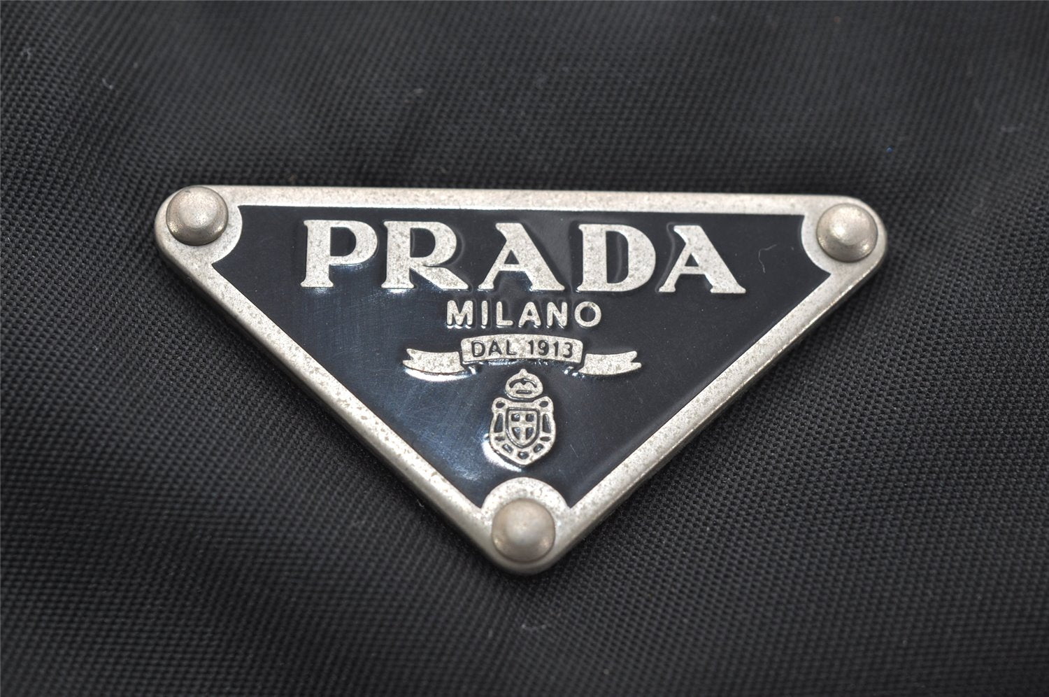 Authentic PRADA Vintage Nylon Leather Shoulder Hand Bag Black 1021K