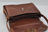 Authentic GUCCI Vintage Shoulder Hand Bag Purse Leather Brown 1022I