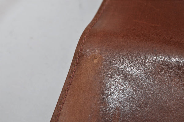 Authentic GUCCI Vintage Shoulder Hand Bag Purse Leather Brown 1022I