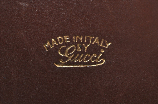 Authentic GUCCI Vintage Shoulder Hand Bag Purse Leather Brown 1022I