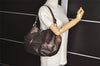 Authentic PRADA Vintage Leather Nappa Shoulder Hand Bag Brown 1023J