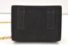 Authentic Salvatore Ferragamo Vara Ribbon Shoulder Bag Suede Leather Black 1023K