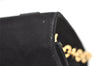 Authentic Salvatore Ferragamo Vara Ribbon Shoulder Bag Suede Leather Black 1023K