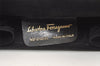 Authentic Salvatore Ferragamo Vara Ribbon Shoulder Bag Suede Leather Black 1023K