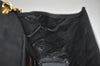 Authentic Salvatore Ferragamo Vara Ribbon Shoulder Bag Suede Leather Black 1023K