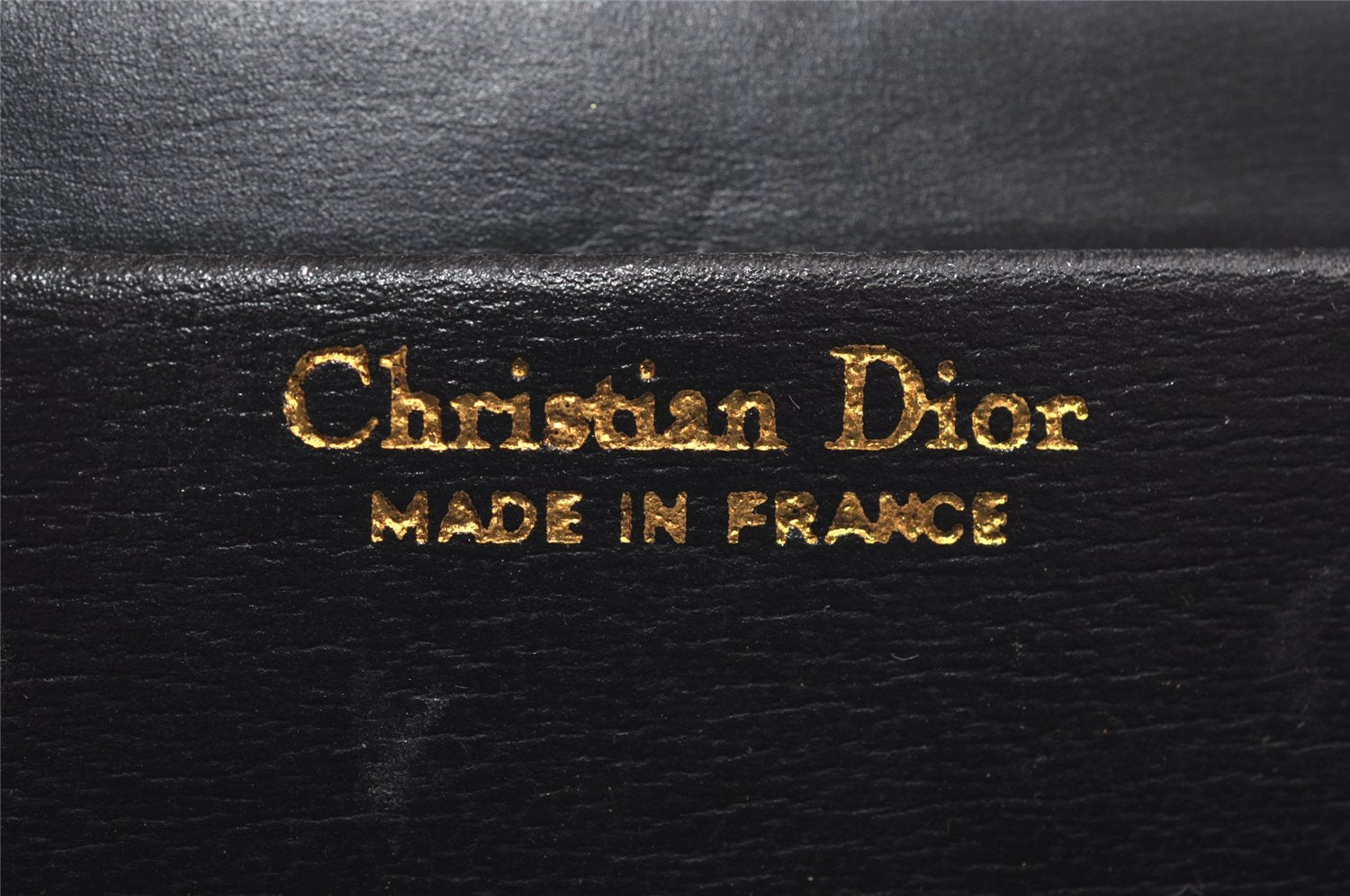 Authentic Christian Dior Chain Shoulder Cross Body Bag Purse Leather Black 1024I
