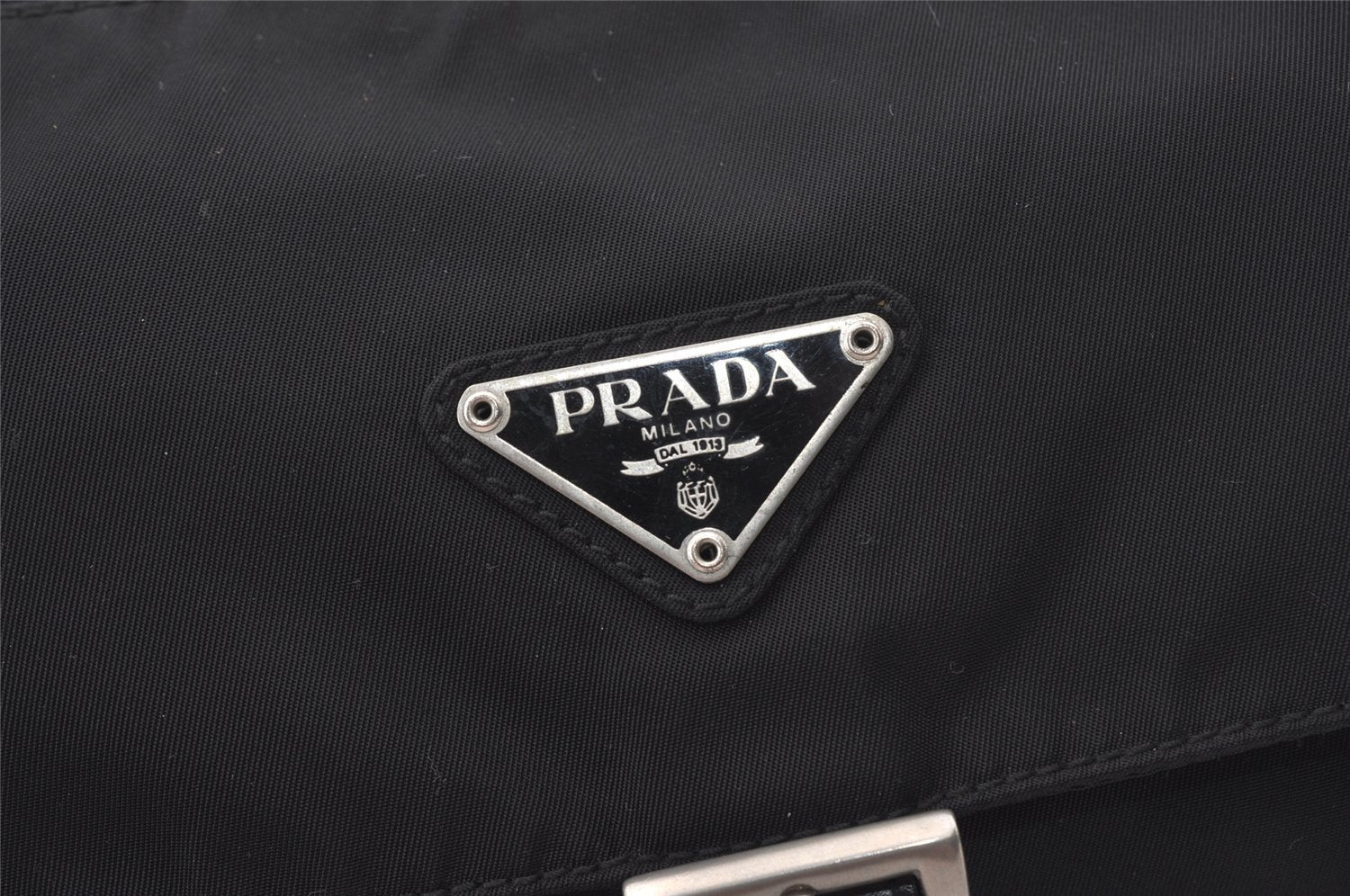 Authentic PRADA Nylon Tessuto Leather Shoulder Cross Body Bag Black Junk 1024J