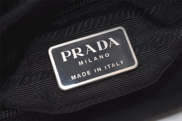 Authentic PRADA Nylon Tessuto Leather Shoulder Cross Body Bag Black Junk 1024J