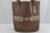 Authentic GUCCI GG Plus Shoulder Tote Bag Leather GG PVC Brown Junk 1024K
