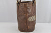Authentic GUCCI GG Plus Shoulder Tote Bag Leather GG PVC Brown Junk 1024K