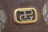 Authentic GUCCI GG Plus Shoulder Tote Bag Leather GG PVC Brown Junk 1024K